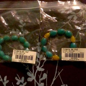 🎁🎁2 bracelets Yellow multi & Turquoise bracelets🎁🎁